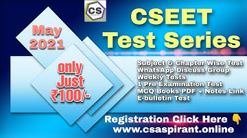 CSEET MOCK TEST SERIES 3.0 May 2021 Registration Details - CS Aspirant