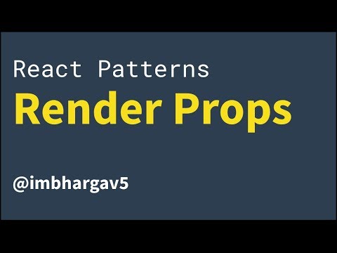 React.js Patterns :  Use Render Props for more versatile components!