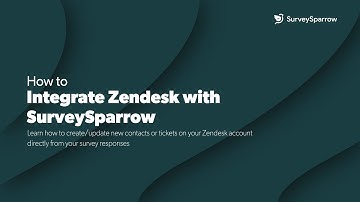Zendesk Integration with SurveySparrow | Create & Update Contacts and Tickets | Trigger Surveys