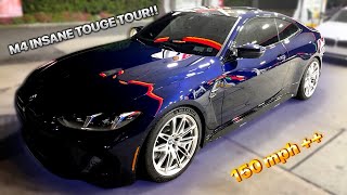 POV BMW M4 COMPETITION CHASES E92 M3 G87 M2 and F80 M3 DOWN A MOUNTAIN (HIGH SPEED) 4K
