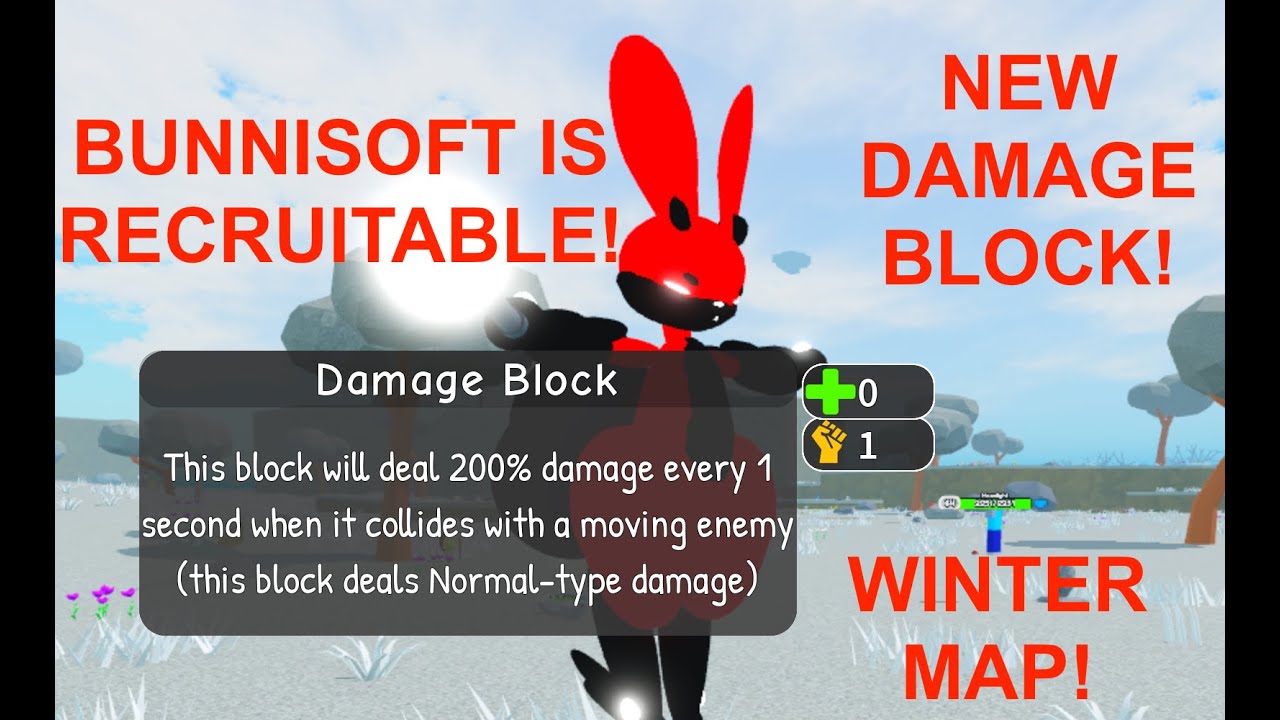 Damage Block HUGE CREATE YOUR MONSTER NEWS! DAMAGE BLOCK, BUNNISOFT, WINTER MAP ...