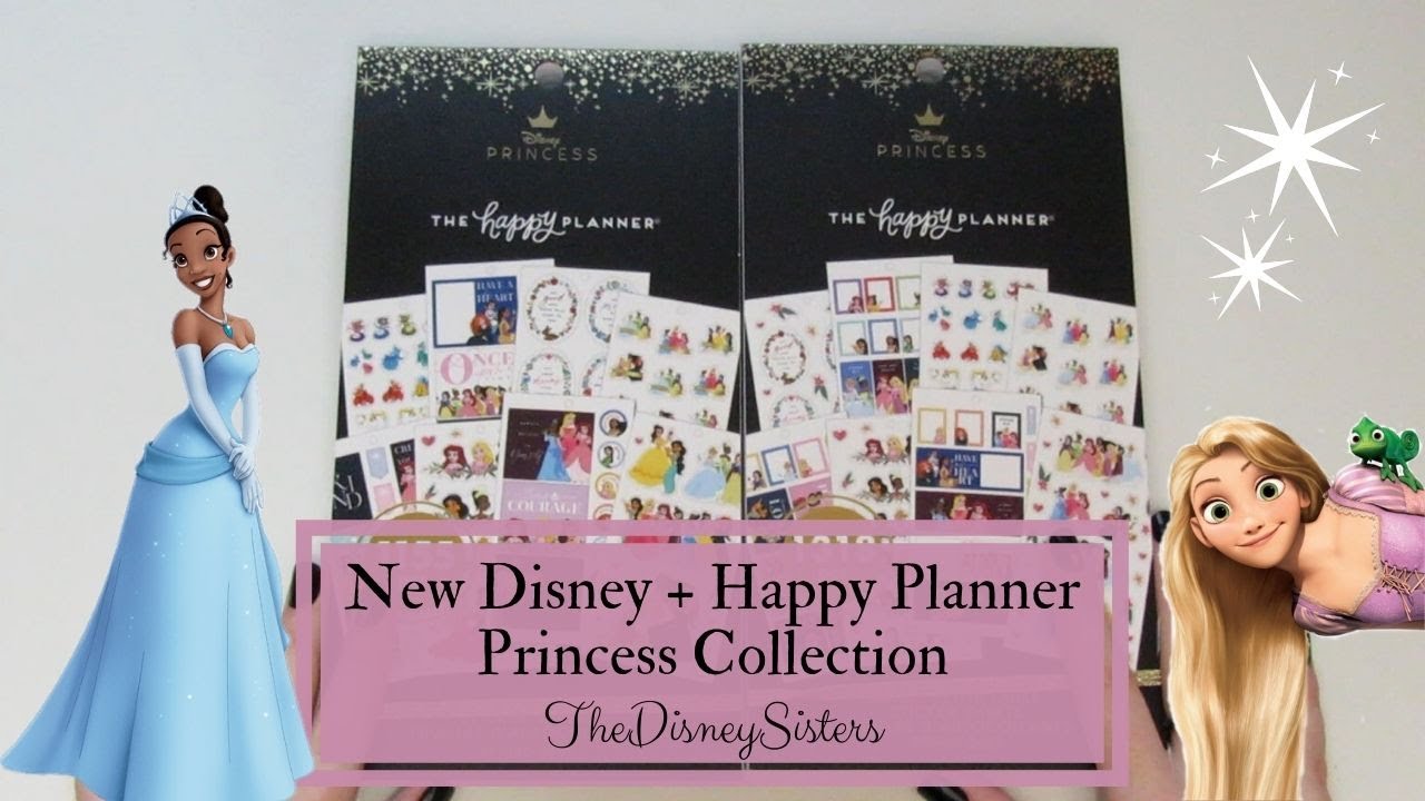 New Disney + Happy Planner 2021 Disney Princess Planner Haul / Flip Through - TheDisneySisters