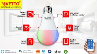 VETTO Smart Light Bulb 12W RGBWW - Wifi Wireless IoT Home Automation