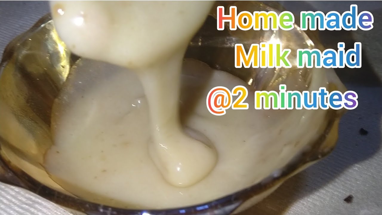Home made milk maid condensed milk in easy way at just 2 minutes