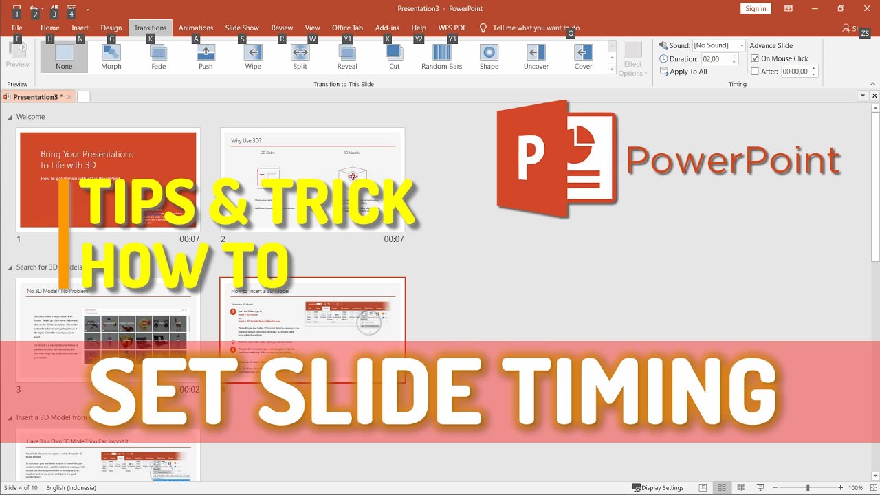 powerpoint slide show timing