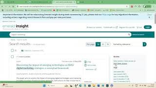 Searching article from Emerald Management database
