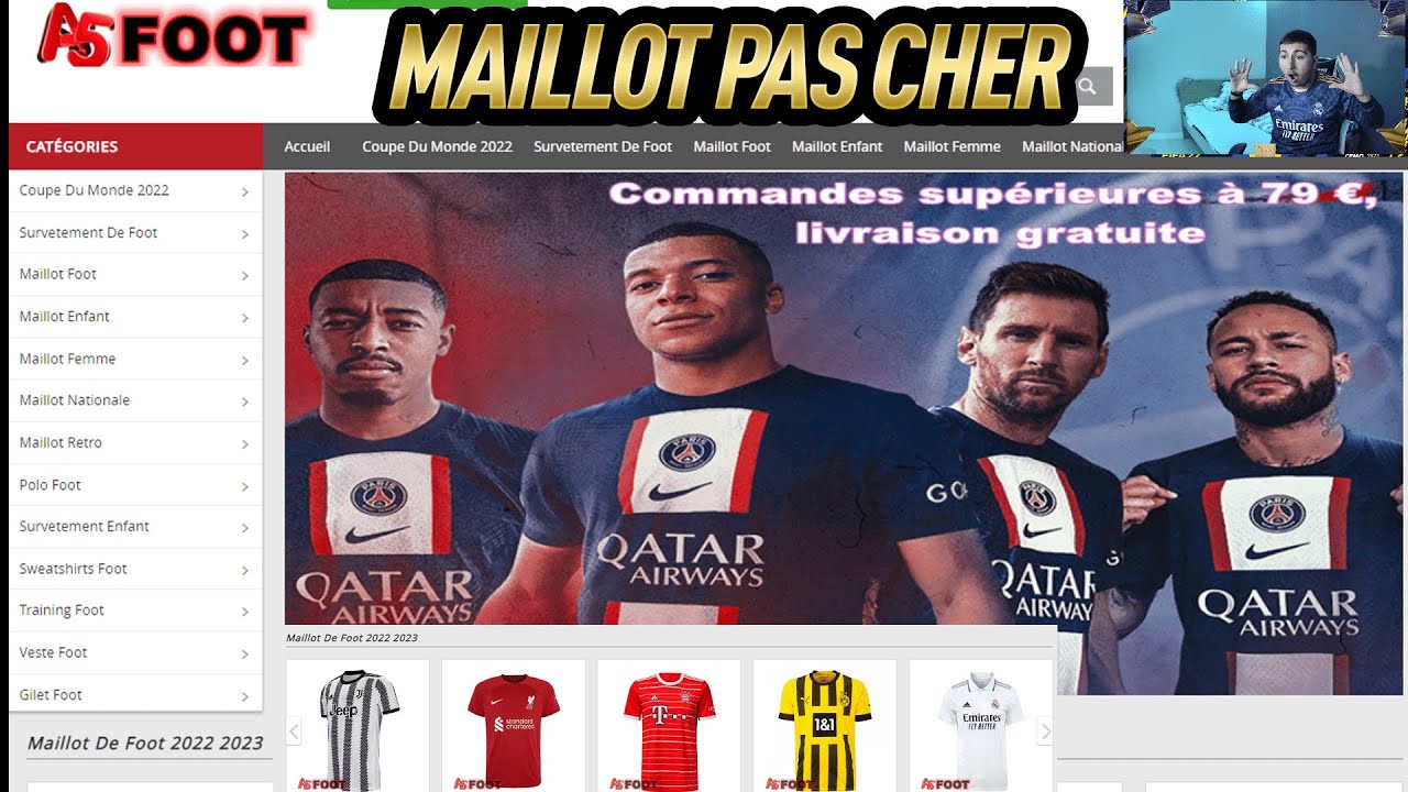 maillot pas cher livraison gratuite