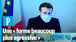 Mutation du virus : Macron invite à « redoubler de vigilance »