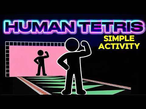 HUMAN TETRIS ACTIVITY Mode | IMMERSIVE INTERACTIVE WARM-UP #13 | HOLE IN THE WALL|