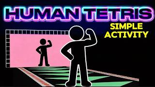 HUMAN TETRIS ACTIVITY Mode | IMMERSIVE INTERACTIVE WARM-UP #13 | HOLE IN THE WALL|