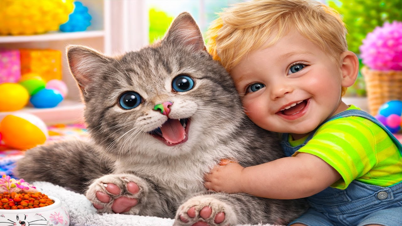 Playful learning Little kitten adventure in the real world - Fun