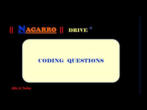 NAGARRO Hiring 2020 || CODING Questions || 3 || SEP 23