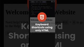 Keyboard Shortcuts using only HTML | #html5 #coding
