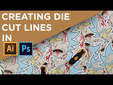 How I add die cut lines to my artwork in both Photoshop and Illustrator