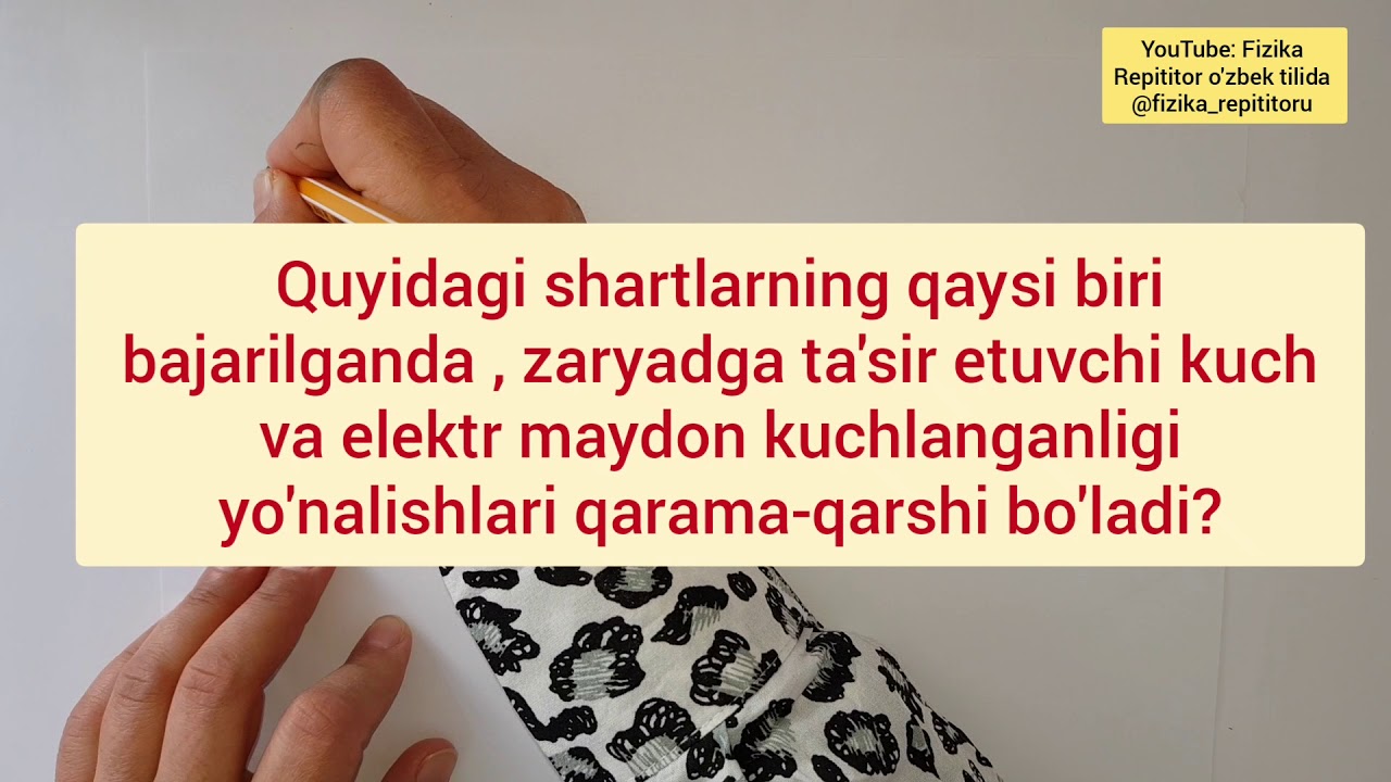 86-dars. Elektr maydon kuchlanganligi.