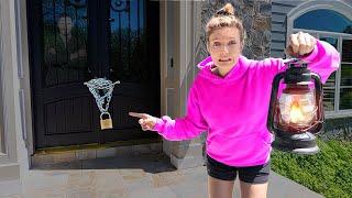 24 Hours Overnight Challenge Home Alone Locked Out of Sharer Family House!! (No Answer)