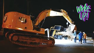 สิ่งที่ไม่อยากให้เกิดที่สุด 🚨🚨🚨 รถแบคโฮ CAT 320 NEXT GEN กู้ภัยรถแบคโฮคว่ำ SANY SY 215C SUPER ACE 👍👍