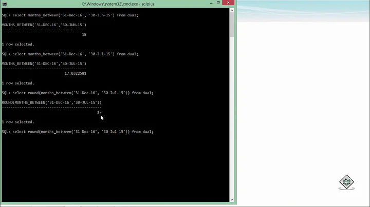 Oracle - SQL - Date Functions