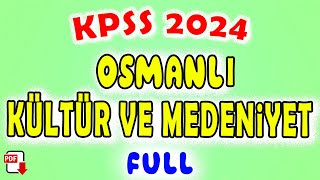 4 Osmanlı Kültür Ve Medeniyeti Genel Tekrar - Kpss Tarih 2024