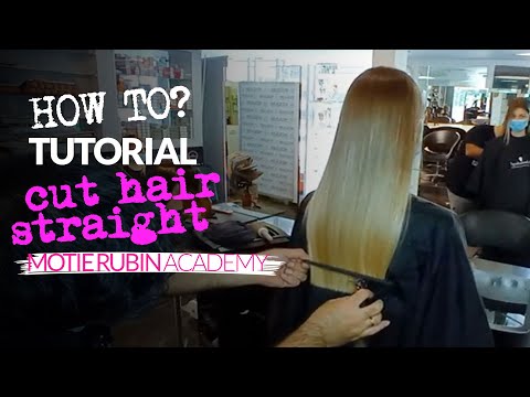 איך לגזור קצוות שיער ישר - How to cut hair straight