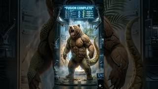 DNA Fusion Complete 🧬 Bear + Gecko + Coconut Hybrid Beast! 😱 #shorts