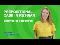 Prepositional case in Russian: endings of adjectives | Russian grammar