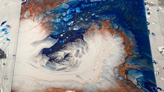 (187) Full Tutorial - DecoArt Satin Enamel Cloud Effect - Fluid Acrylics Paint Pouring - Flow Art