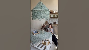 DIY MACRAME CHANDELIER 🤍 Step by step tutorial on my channel 😉 #macrame #chandelier  #diy #craft