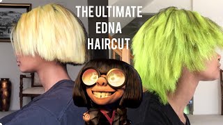 Dyeing my hair yellow and giving myself the most Edna Mode haircut possible