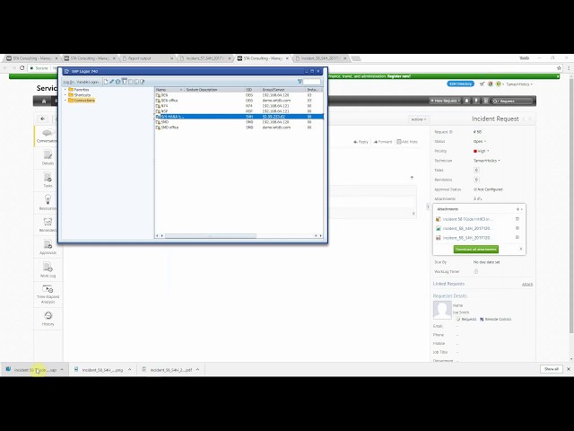 ServiceDesk Plus On Demand: attach a shortcut to S/4 HANA transaction to a request