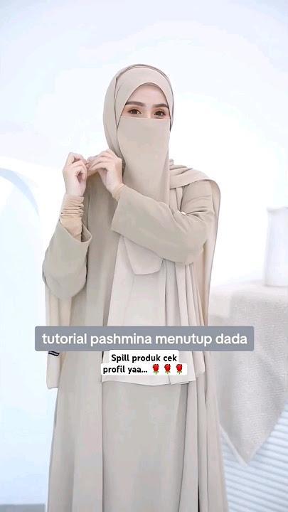 tutorial pashmina menutup dada ukthi cantik cadar #ukhtibercadarcantik #ukthicadar #ukhti