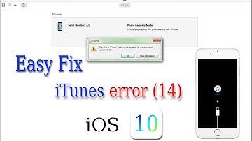 iPhone Error 14 in iTunes fix iOS 10.3.2 solved