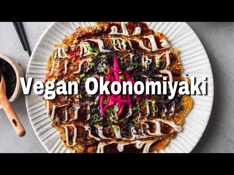 HOW TO MAKE VEGAN OKONOMIYAKI | JAPANESE SAVORY PANCAKE