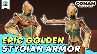 Golden Stygian Raider Armor: How to get the Armor - Surge & Purge Defender Journey | Conan Exiles