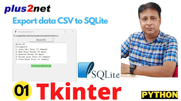 Export  CSV Data to SQLite table using  Tkinter, Pandas #dataExport #csvToSQlite