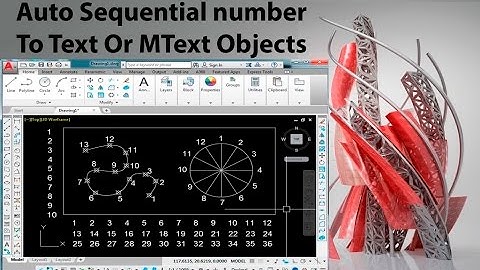 How to Auto Sequential Numbering In Autocad /AutoCAD Tips & Tricks / TCOUNT Command