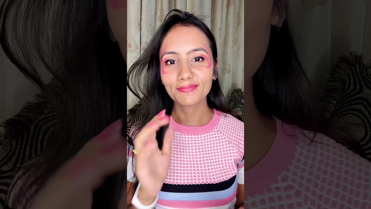 Trying most weird blush makeup hack 