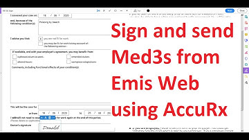 Send Med3 from Emis using AccuRx