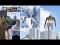 【衝撃映像】大阪で獣の巨人が暴走！！進撃の巨人編、開幕。