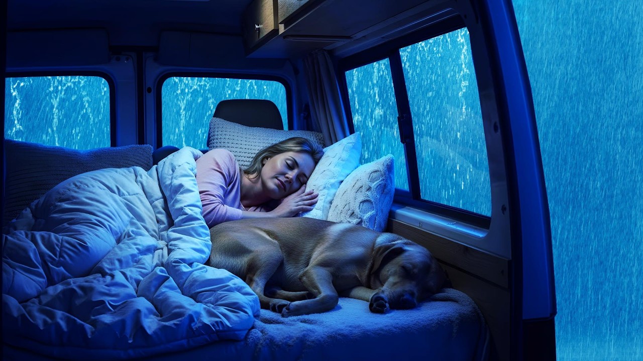 ⛈️Sleep Sounds 🚗 Soft Rain on Car Roof with Distant Thunder Sleep Faster
