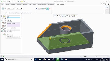 creo parametric tutorial 6 creating chamfer on edges and corners