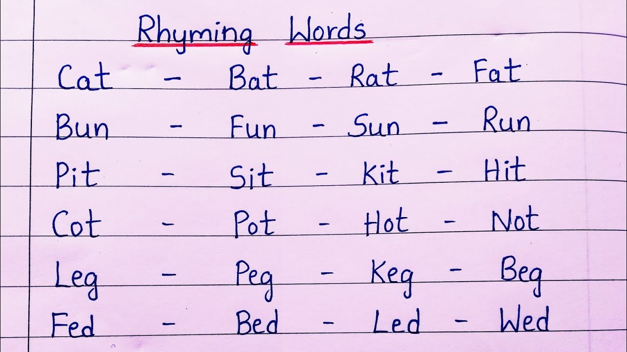Rhyming Words In English Rhyming Words For Kids Learn And Read Rhyming rhyming-words-in-english-rhyming-words-for-kids-learn-and-read-rhyming