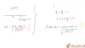 Find the points of the x-axis, whose distances fromthe line x/3+y/4=1are 4 unit is. | 11 | STRAI...