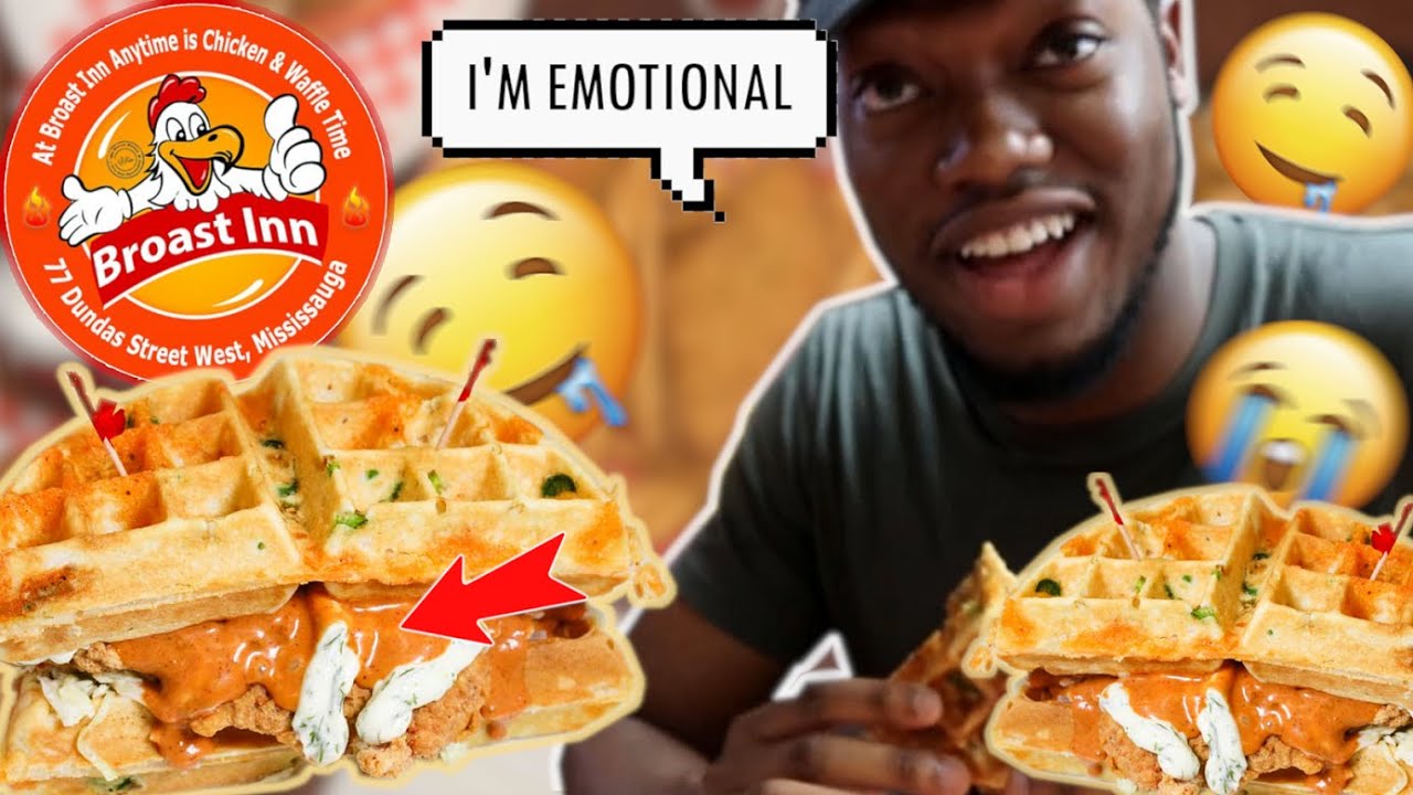 Trying CHICKEN & WAFFLES for the FIRST TIME! *IT SLAPS* - [Broast Inn ...