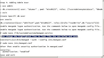 How to configure mongodb server Ubuntu With user authentication on AWS