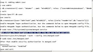 How to configure mongodb server Ubuntu With user authentication on AWS