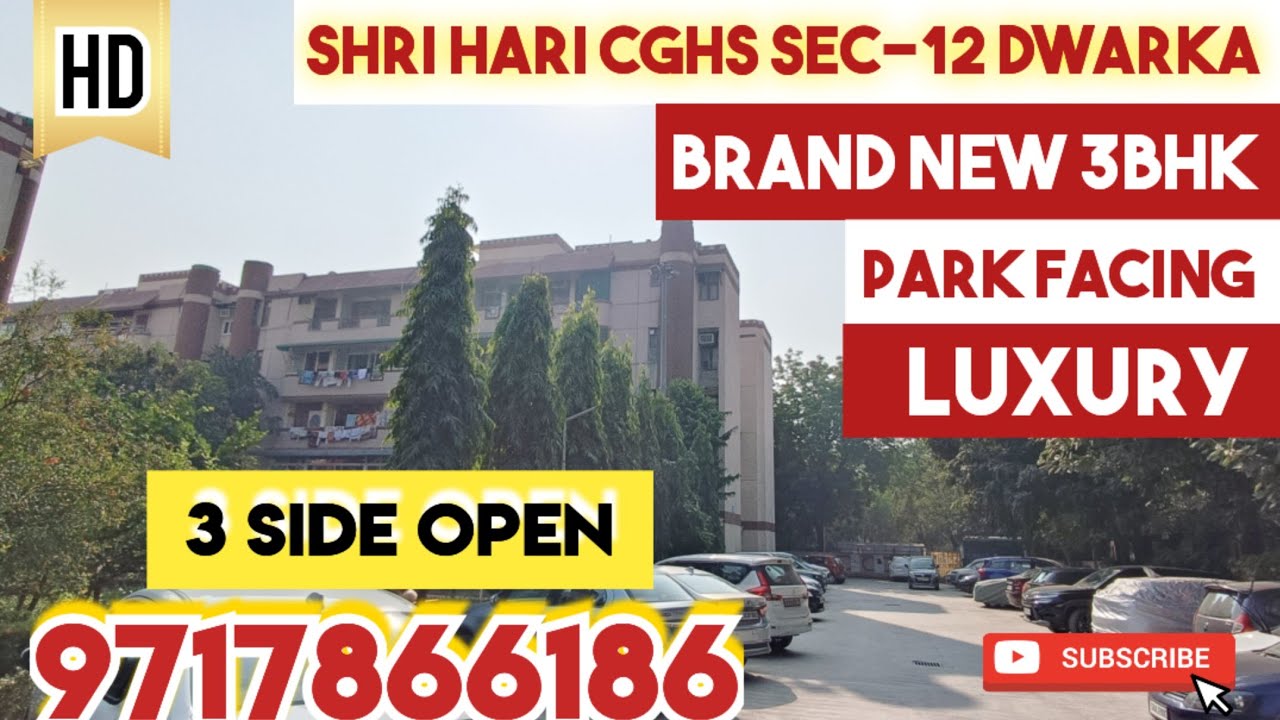 SHRI HARI APARTMENT SECTOR12 DWARKA NEW BRAND NEW 3BHK FLAT