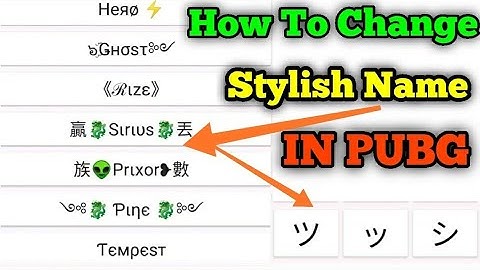 How To Change Name In Pubg Mobile And Pubg Mobile Lite Pro Player With Stylish Symbol And Fonts