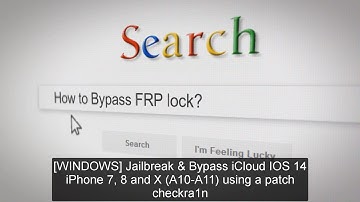 [WINDOWS] Jailbreak & Bypass iCloud IOS 14 -14.1 iPhone 7, 8 and X (A10-A11) using a patch checkra1n
