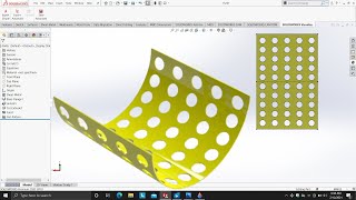 Solidworks tutorial | Make a wiremesh sheet metal  fold & unfold feature |